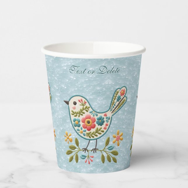 Gobelets En Papier Petites tasses de papier Feuille Floral (Gauche)