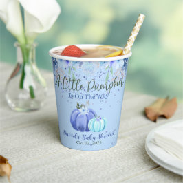 Gobelets En Papier Petites tasses en Baby shower Citrouille bleu