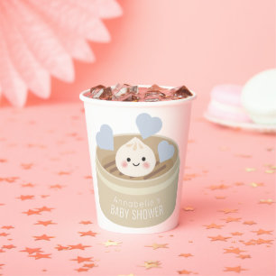 Gobelets En Papier Petites tasses en papier Baby shower bleu à dumpin