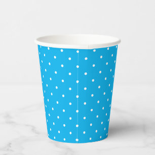 Gobelets En Papier Petits points blancs sur Bleu bébé