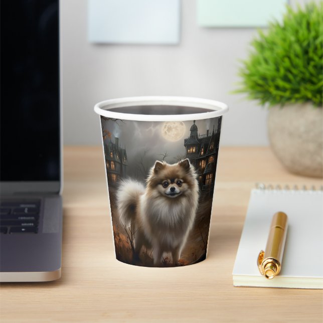 Gobelets En Papier Peur d'Halloween de Poméranie (Insitu)