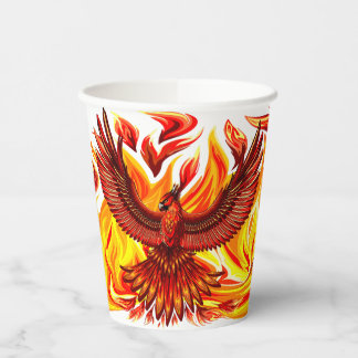 Gobelets En Papier Phoenix mythologique immortelle Créature
