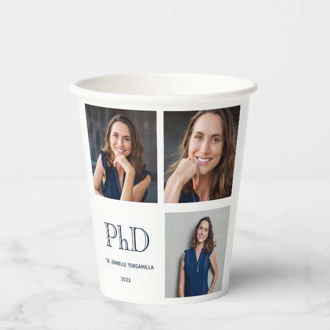 Gobelets En Papier Photo Doctorat (Recto)