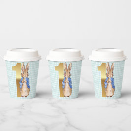 Gobelets En Papier Pierre le lapin Premier anniversaire