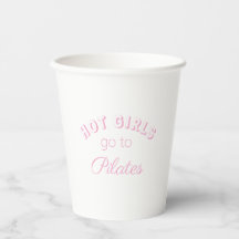 Pilates Coquette rose Coupe en papier esthétique