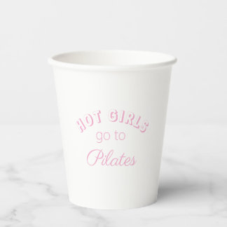 Gobelets En Papier Pilates Coquette rose Coupe en papier esthétique