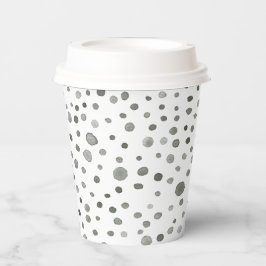 Gobelets En Papier Pine Confetti Aquarelle points Coupe de papier