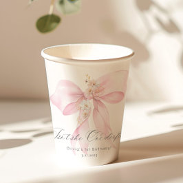 Gobelets En Papier Pink Bow n'est-elle pas une fille merveilleuse 1er