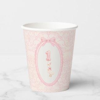 Gobelets En Papier Pink Coquette Silly Goose 1st Birthday 