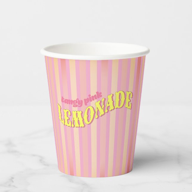 Gobelets En Papier Pink Lemonade Birthday (Recto)