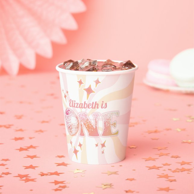 Gobelets En Papier Pink Super Disco Dancing Queen Premier anniversair (Insitu)