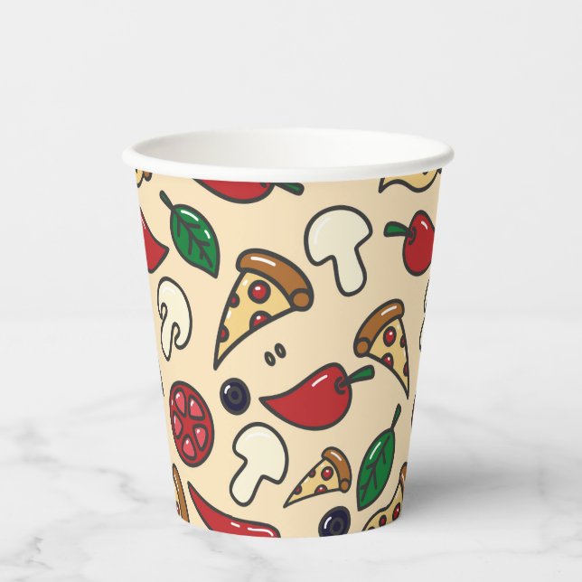 Gobelets En Papier Pizza (Recto)
