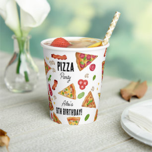 Gobelets En Papier Pizza Party thème Anniversaire de enfant