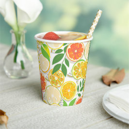 Gobelets En Papier Plaque papier - Boho Citrus Slices