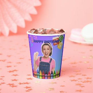Gobelets En Papier Plaques d'anniversaire personnalisées Mme Rachel