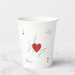 Gobelets En Papier Playing Card Heart Casino Nevada Vegas Wedding