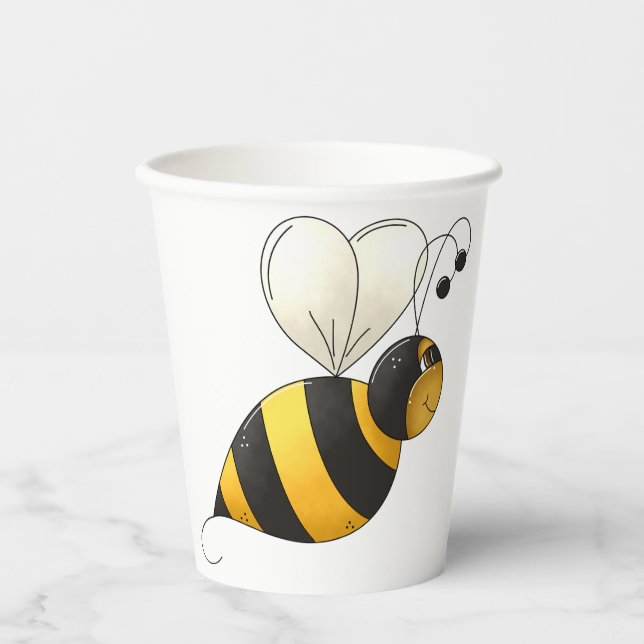 Gobelets En Papier Plump Winged Bumble Bee (Recto)