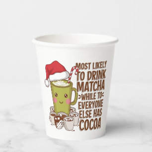 Gobelets En Papier Plus susceptible de boire du Matcha pendant que to