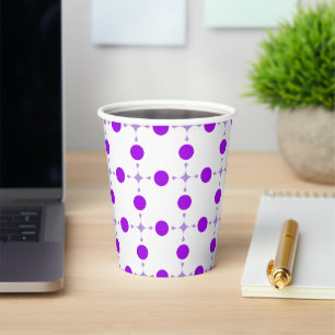 Gobelets En Papier Points violets, Motif à pois, Points, Pointillé