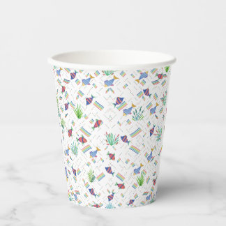 Gobelets En Papier Poissons et plantes dans l'étang