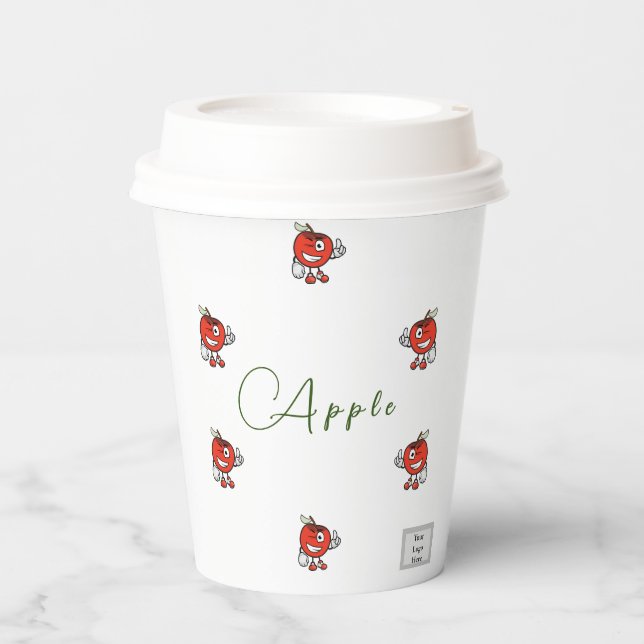 Gobelets En Papier Pomme tasse papier (Recto)