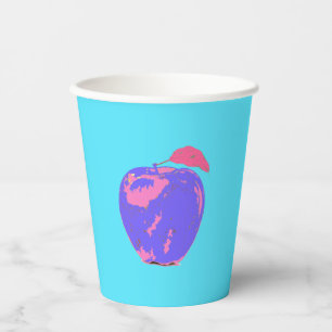 Gobelets En Papier Pomme violette Pop Art