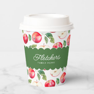 Gobelets En Papier Pommes rouges Botaniques personnalisables