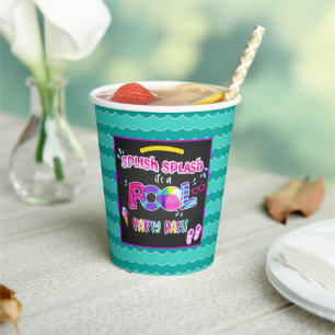 Gobelets En Papier Pool Party Anniversaire Party Papier Coupe - Blk -
