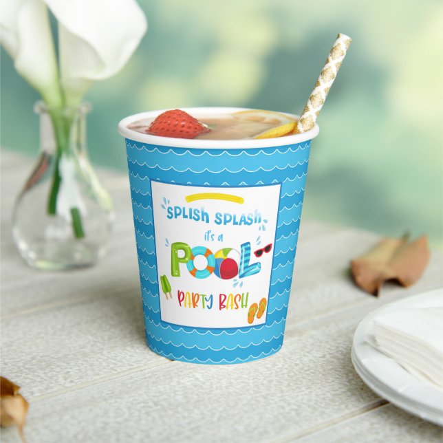 Gobelets En Papier Pool Party Anniversaire Party Papier Coupe - Garço (Insitu)