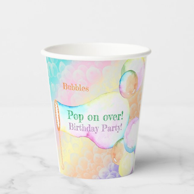 Gobelets En Papier Pop On Over Anniversaire de enfant Party (Recto)