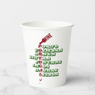 Gobelets En Papier Portugal Tasse de papier à vin