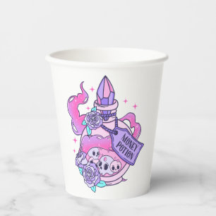 Gobelets En Papier Potion d'argent mignon rose potion d'Halloween bou