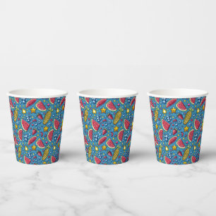 Gobelets en papier pour barbecue avec pastèque, ma