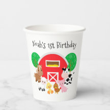Gobelets en papier pour fête d'anniversaire sur le