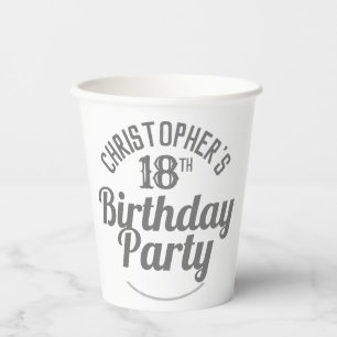 Gobelets en papier pour la célébration des 18 ans