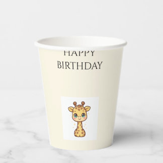 Gobelets en papier pour l'anniversaire de bébé gir