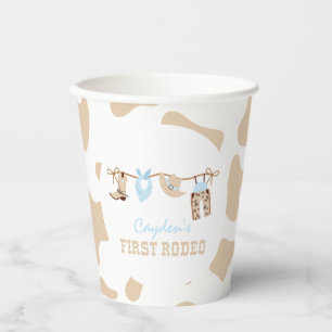 Gobelets En Papier Premier Rodéo Cow-boy Occidental 1er Anniversaire