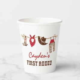 Gobelets En Papier Premier Rodeo Western Cowboy 1er anniversaire
