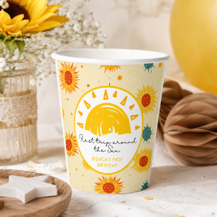 Gobelets En Papier Premier Voyage Autour du Soleil 1er Anniversaire