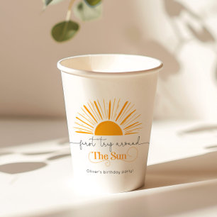 Gobelets En Papier Premier voyage autour du soleil anniversaire minim