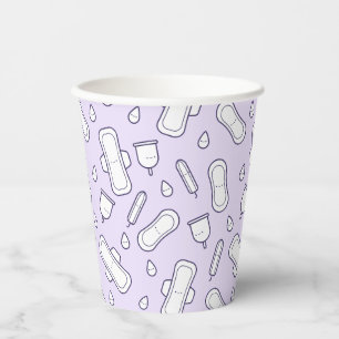 Gobelets En Papier Première période de la partie violet mou Tampon Mo