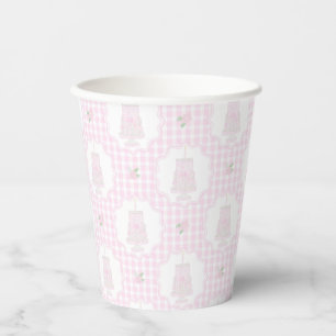 Gobelets En Papier Preppy Pink Bows Trellis Premier anniversaire Ribb