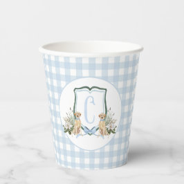 Gobelets En Papier Preppy Southern Blue Boy Baby shower Chien