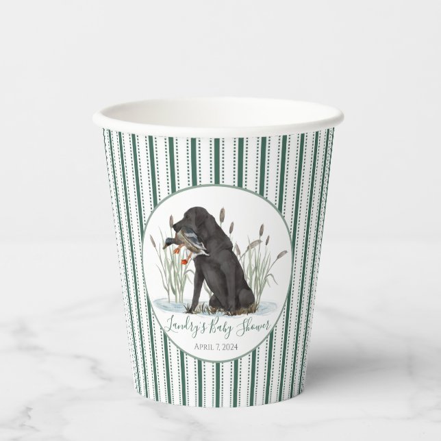 Gobelets En Papier Preppy Southern Green Boy Baby shower Chien (Recto)