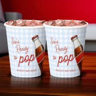 Gobelets En Papier Prêt À Pop Soda Pop Cola Boy Baby shower