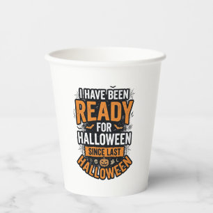 Gobelets En Papier Prêt pour Halloween Vintage Chemise Épouvante Desi