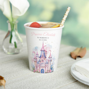Gobelets En Papier Princess Birthday Party, Princess Castle Birthday