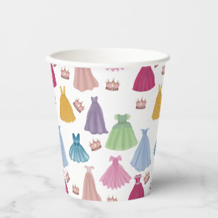 Gobelets En Papier Princess Dresses Fairytale Little Girl Motif