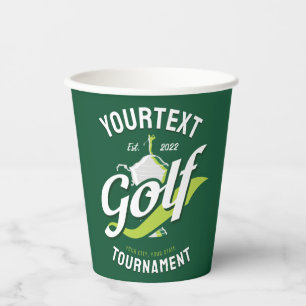 Gobelets En Papier Pro Golfer NAME Golf Trophée Tournoi de golf