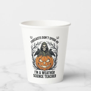 Gobelets En Papier Professeur Météo Halloween Épouvantable Faucheur C